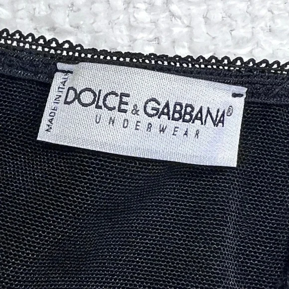 Dolce & Gabbana Black Corset Top, Adjustable Strap Cami, Lingerie, Italian - Picture 8 of 10
